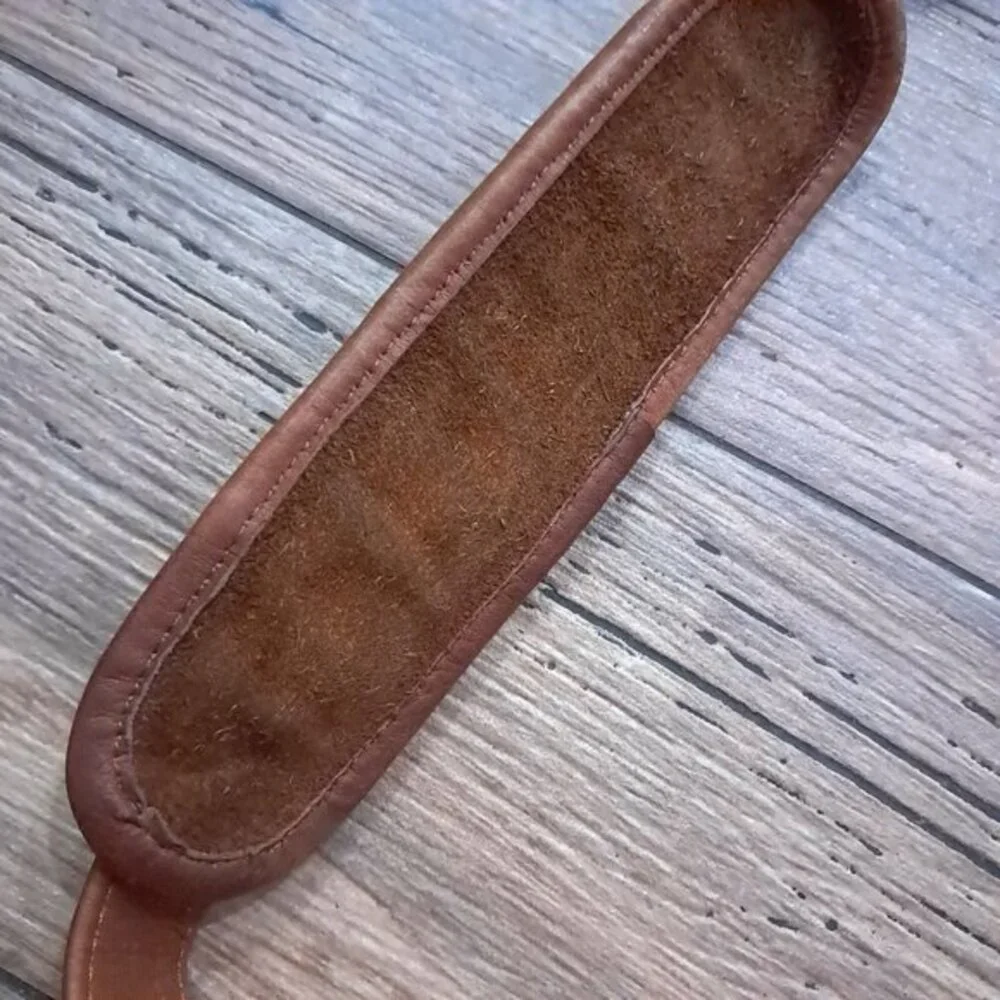 EKA Leather Briefcase Crossbody Laptop Document‎ Case camel brown tan Vintage